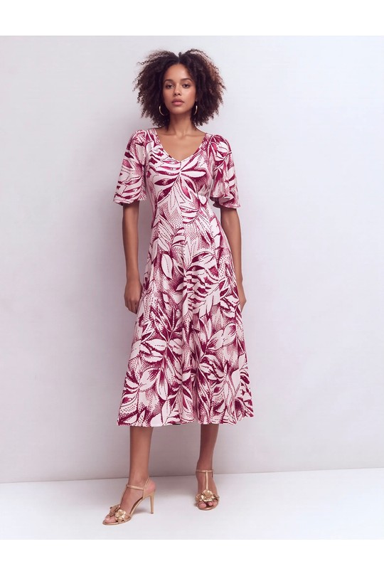 Robes mi-longues Femme Fuschia Joy's 1670MC-137 Efashion Paris