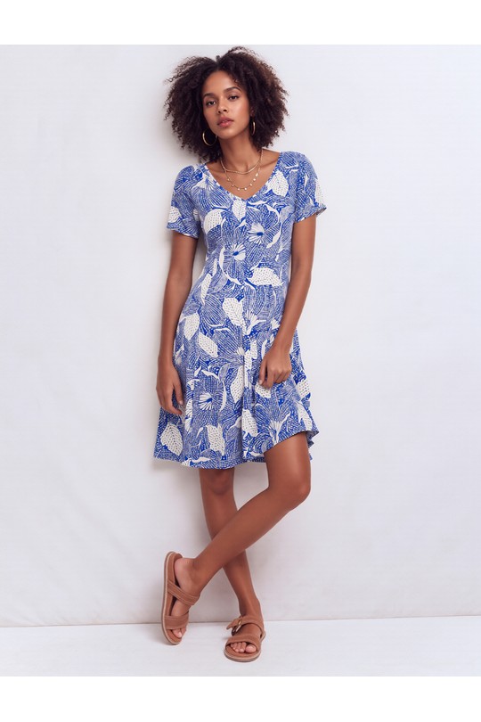 Robes courtes Femme Bleu Joy's 1851MC-120 Efashion Paris