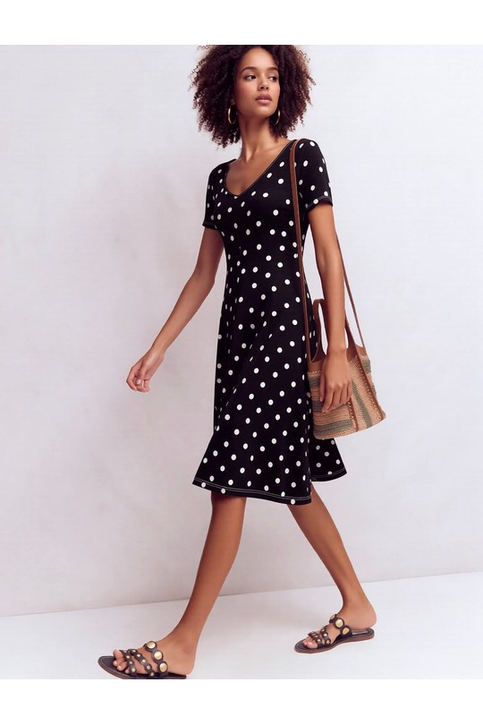 Robes courtes Femme Noir Joy's 1851MC-127 Efashion Paris