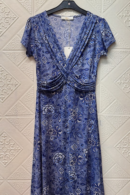 Robes courtes Femme Bleu jean Joy's 1639MC-23 Efashion Paris