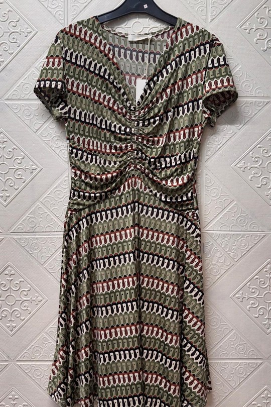 Robes courtes Femme Vert Olive Joy's 1635mc-21 Efashion Paris