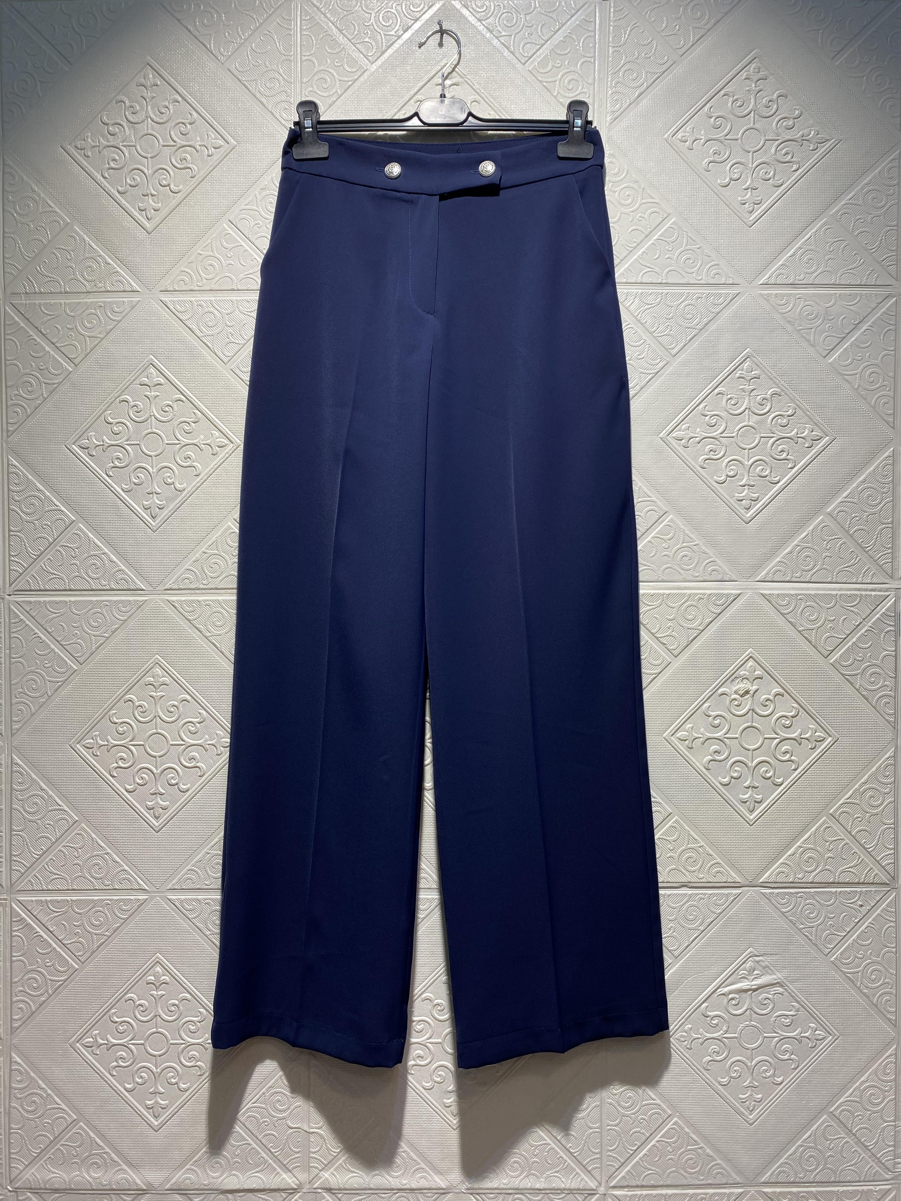 Trousers Women Navy blue Genese P016 #c Efashion Paris