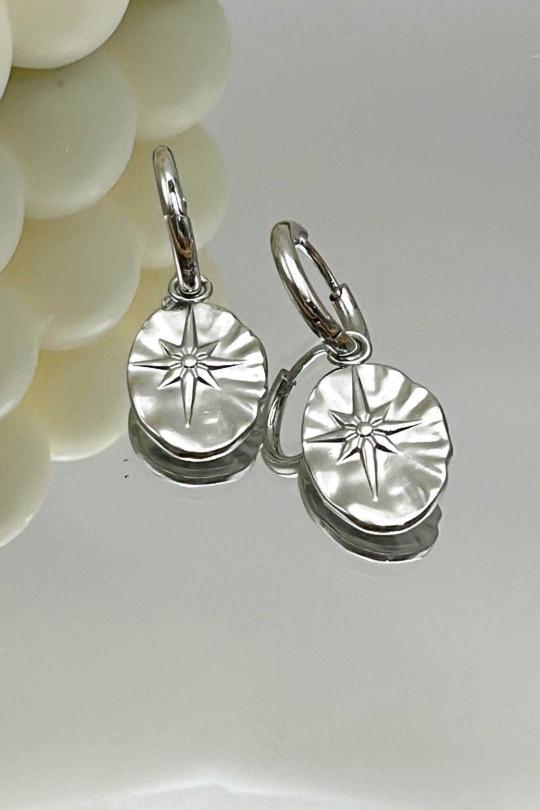 Pendientes Complementos Silver PINKY ROZA BL-54 Efashion Paris