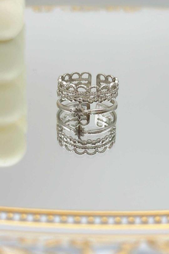 Anelli Accessori Silver PINKY ROZA MN-23 Efashion Paris