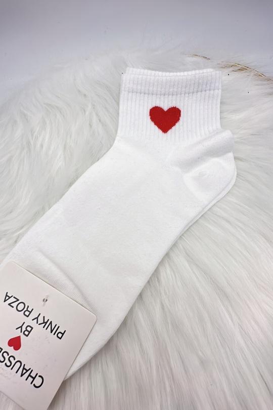 Medias & Calcetines Mujer White PINKY ROZA KK01 Efashion Paris