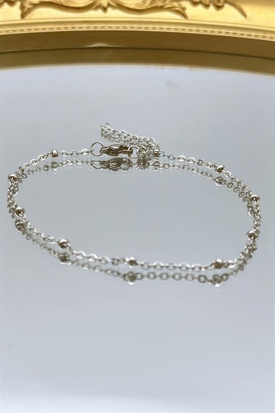 Tobilleras Complementos Silver PINKY ROZA MS01 Efashion Paris