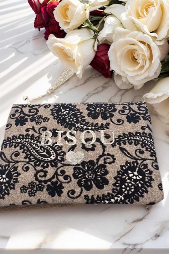 Pochettes Maroquinerie Taupe PINKY ROZA CY20 Efashion Paris