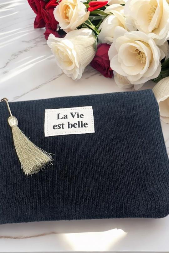 Pochettes Maroquinerie Noir PINKY ROZA CY19 Efashion Paris