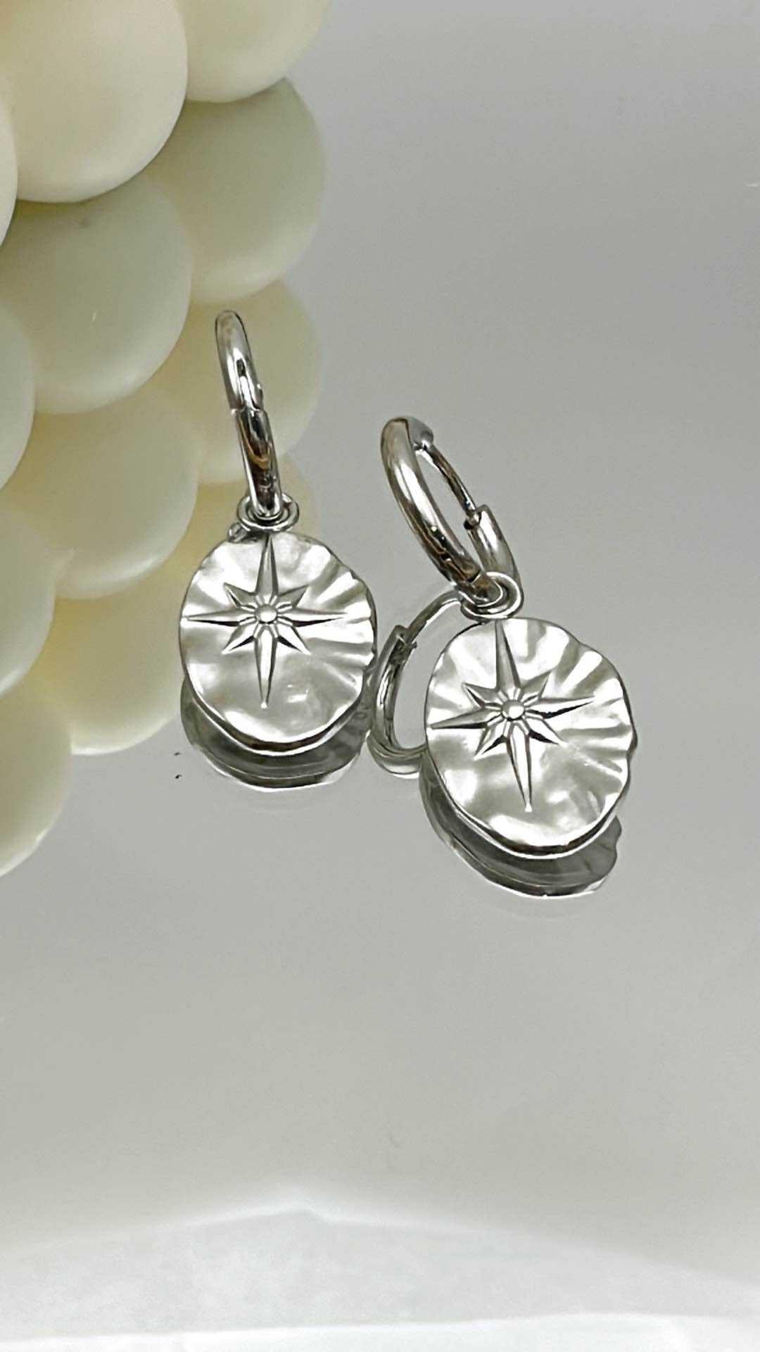 Pendientes Complementos Silver PINKY ROZA BL-54 #c Efashion Paris