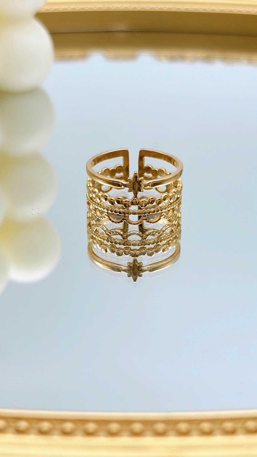 Anelli Accessori Gold PINKY ROZA MN-23 #c Efashion Paris