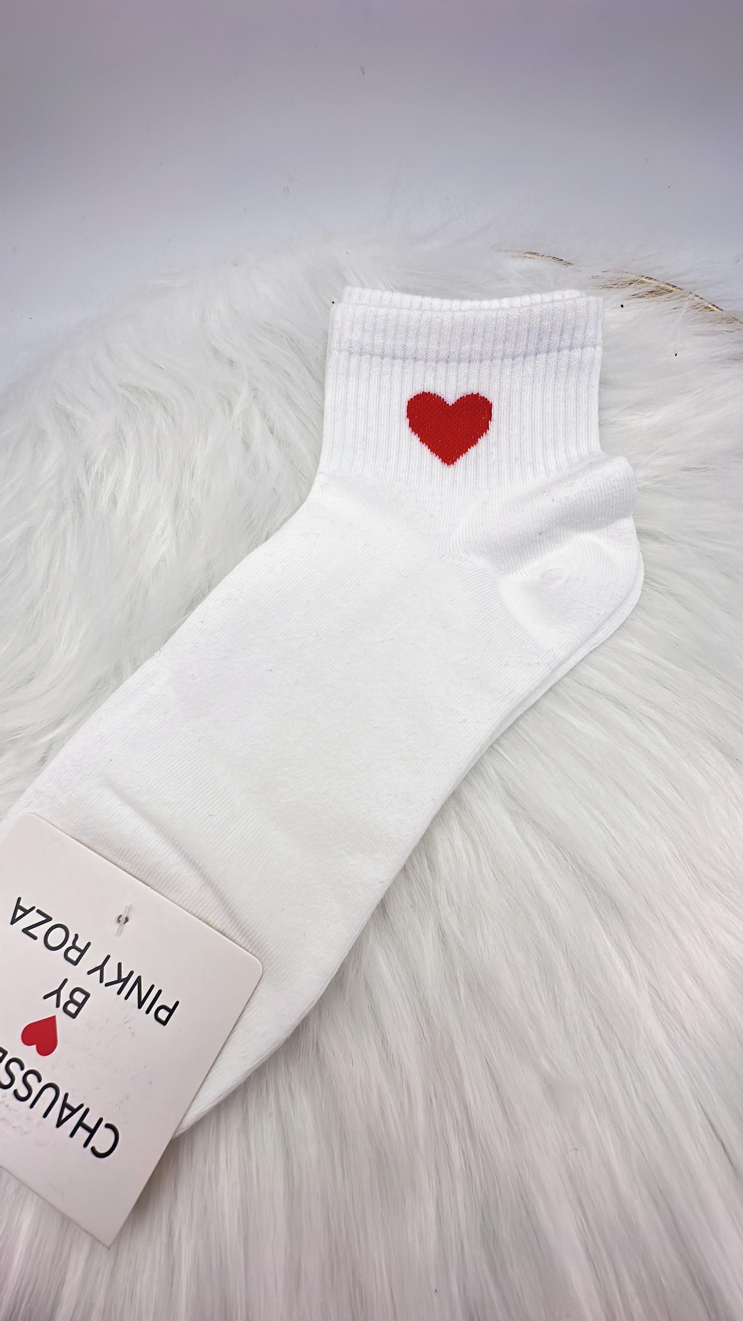 Medias & Calcetines Mujer White PINKY ROZA KK01 #c Efashion Paris