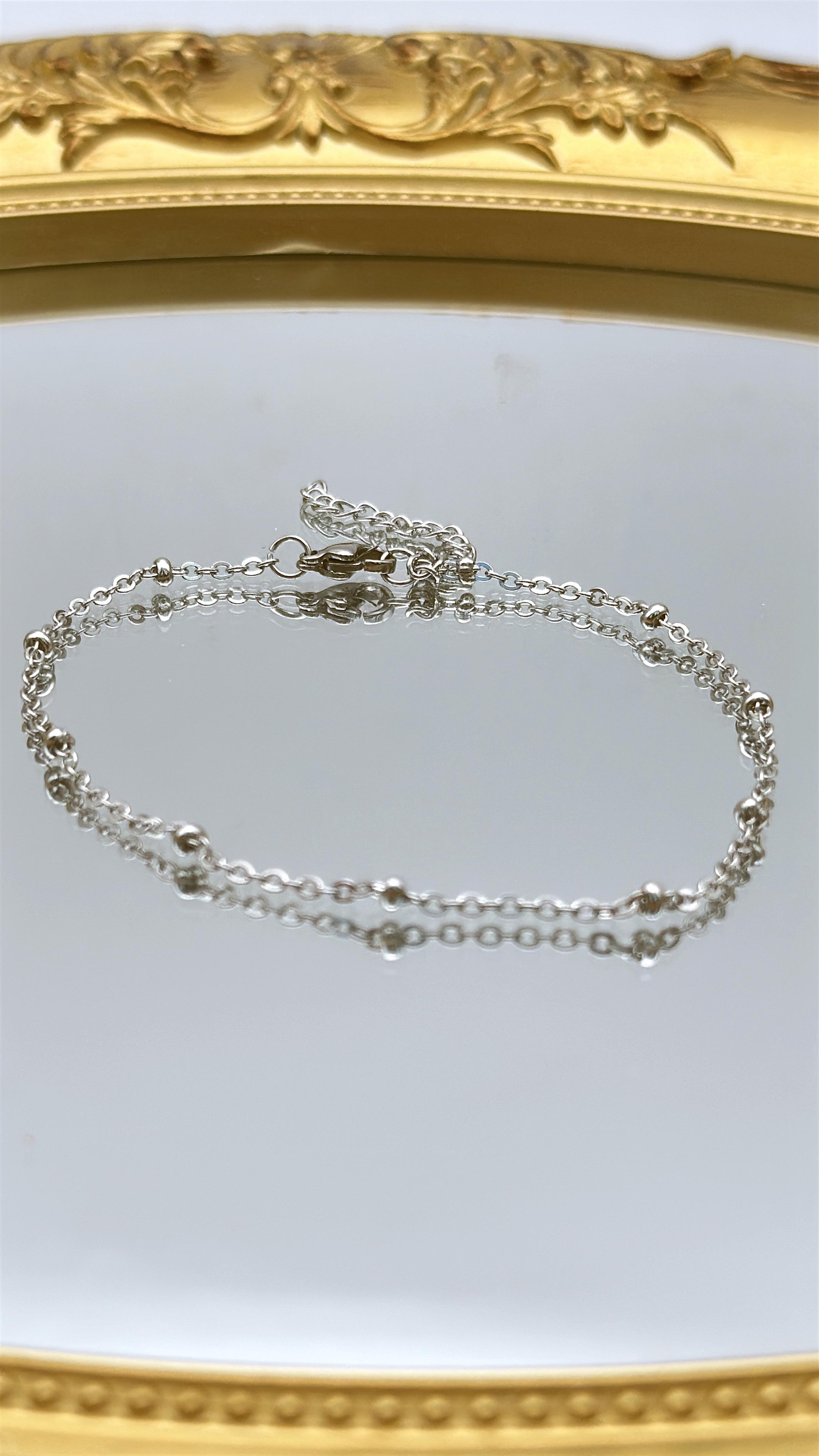 Tobilleras Complementos Silver PINKY ROZA MS01 #c Efashion Paris