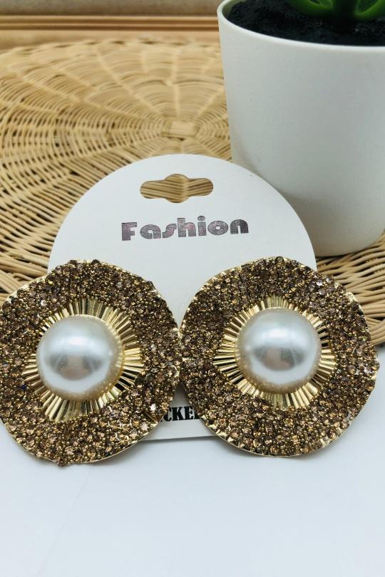 Boucles d'oreilles Accessoires Marron zal'ho ZA-BO-001096 Efashion Paris