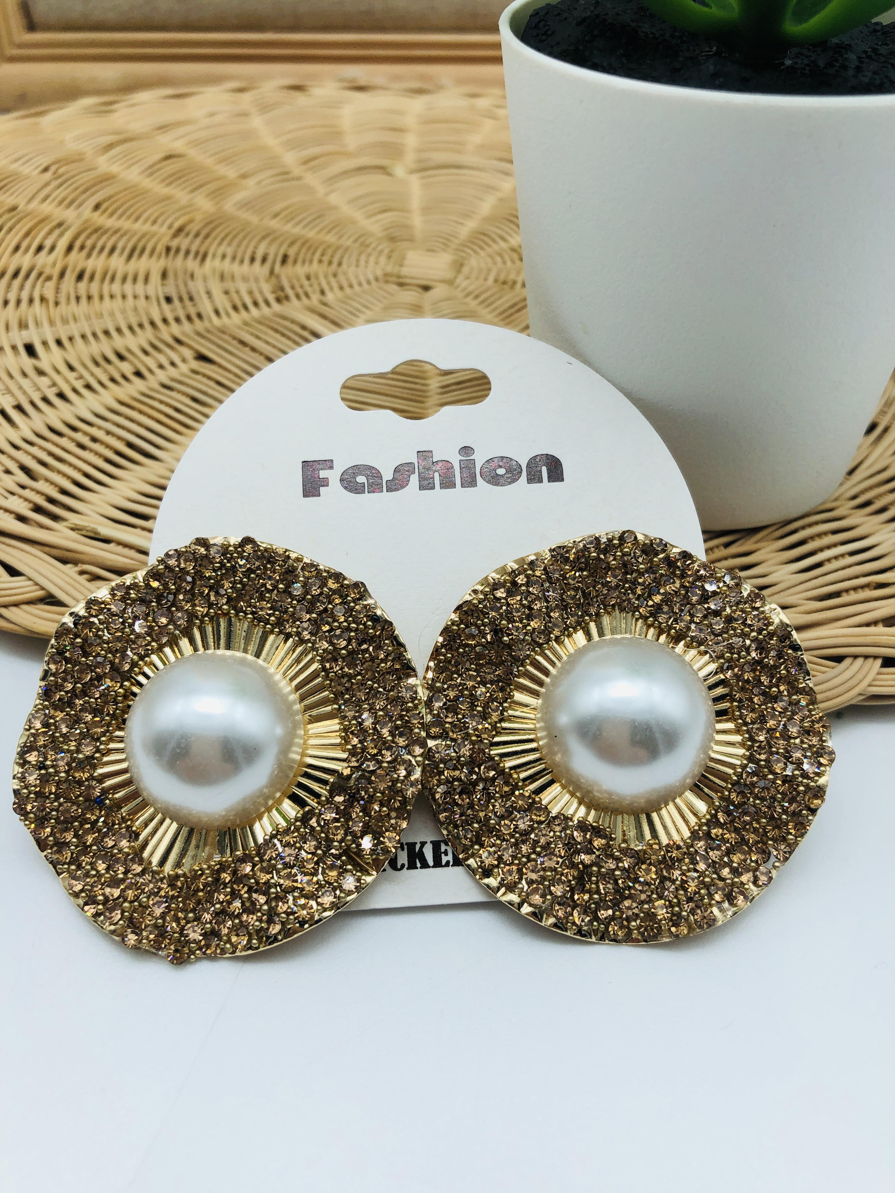 Boucles d'oreilles Accessoires Marron zal'ho ZA-BO-001096 #c Efashion Paris