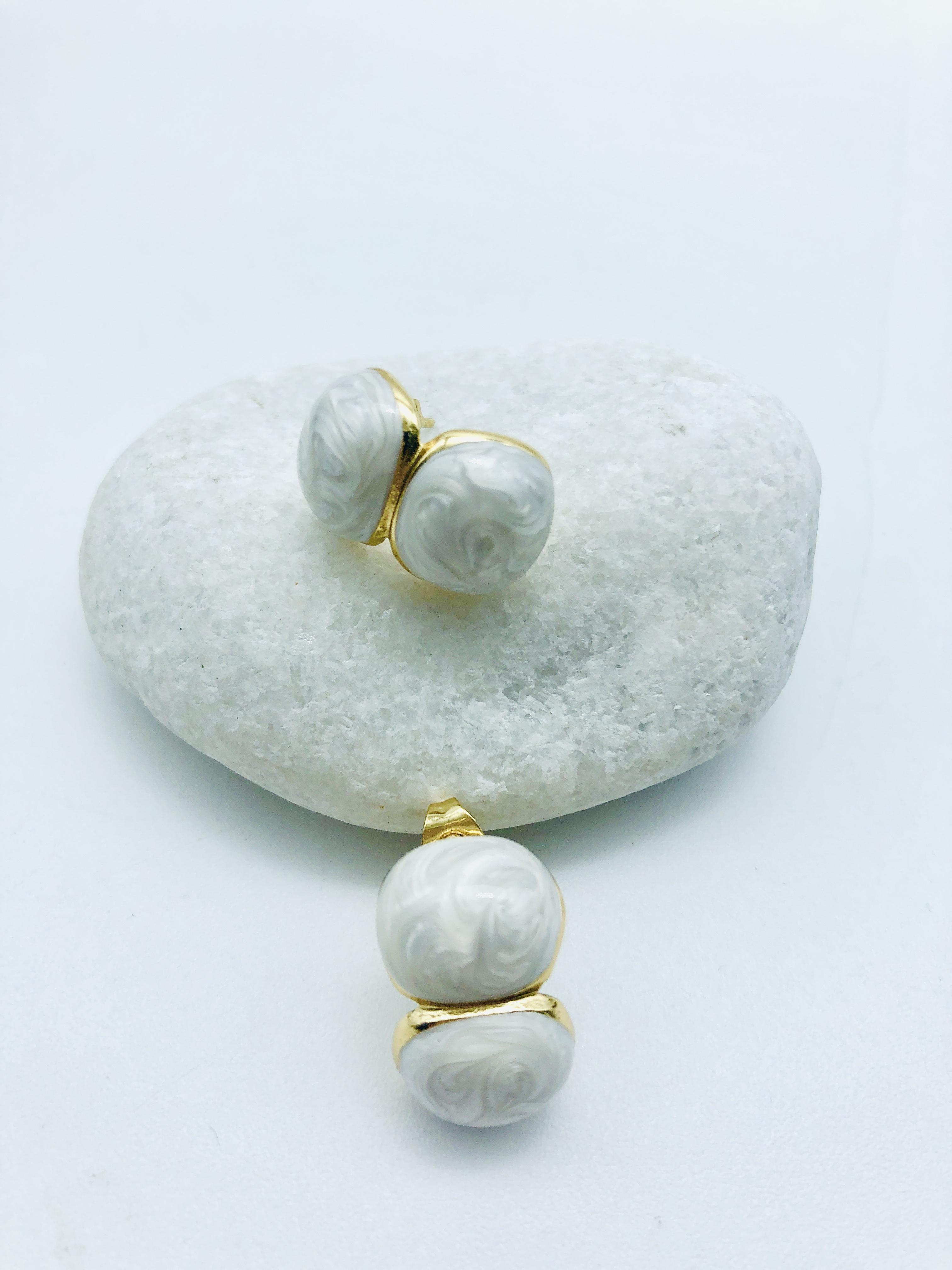 Boucles d'oreilles Accessoires Beige zal'ho ZA-BO-001786 #c Efashion Paris