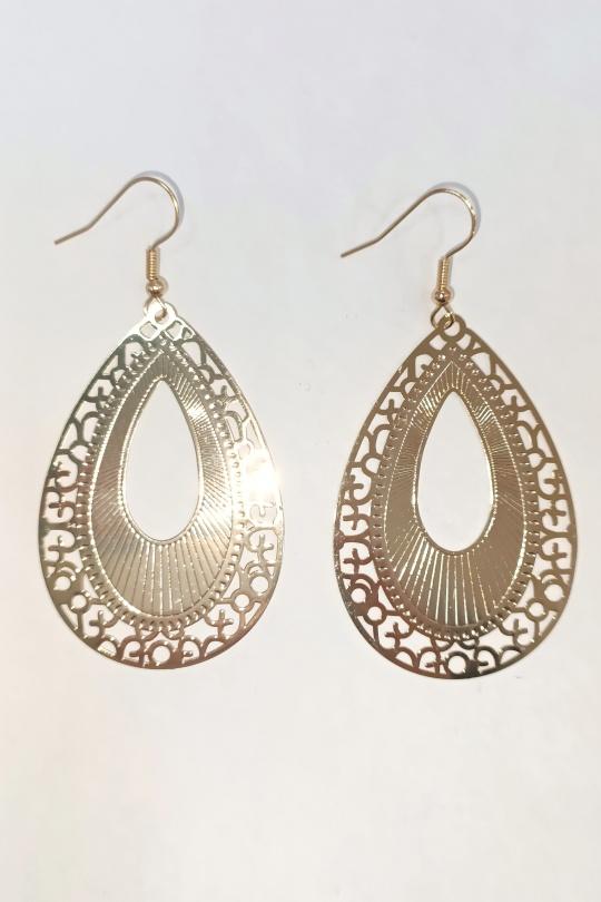 Boucles d'oreilles Accessoires Doré DIAMOND BO GOUTTE LISSAGE Efashion Paris