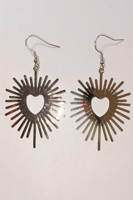 Boucles d'oreilles Accessoires Doré DIAMOND BO COEUR ECLAT Efashion Paris