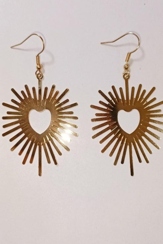 Boucles d'oreilles Accessoires Doré DIAMOND BO COEUR ECLAT Efashion Paris