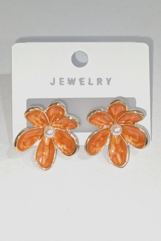 Pendientes Complementos Orange DIAMOND BO 6 PETALE FLEUR PERLE Efashion Paris