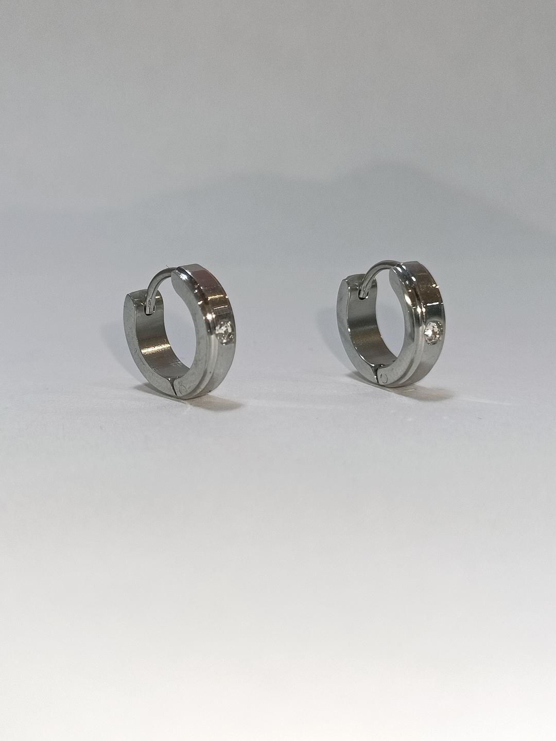 Pendientes Complementos Silver DIAMOND BO ANNEAUX 1 STRASS #c Efashion Paris