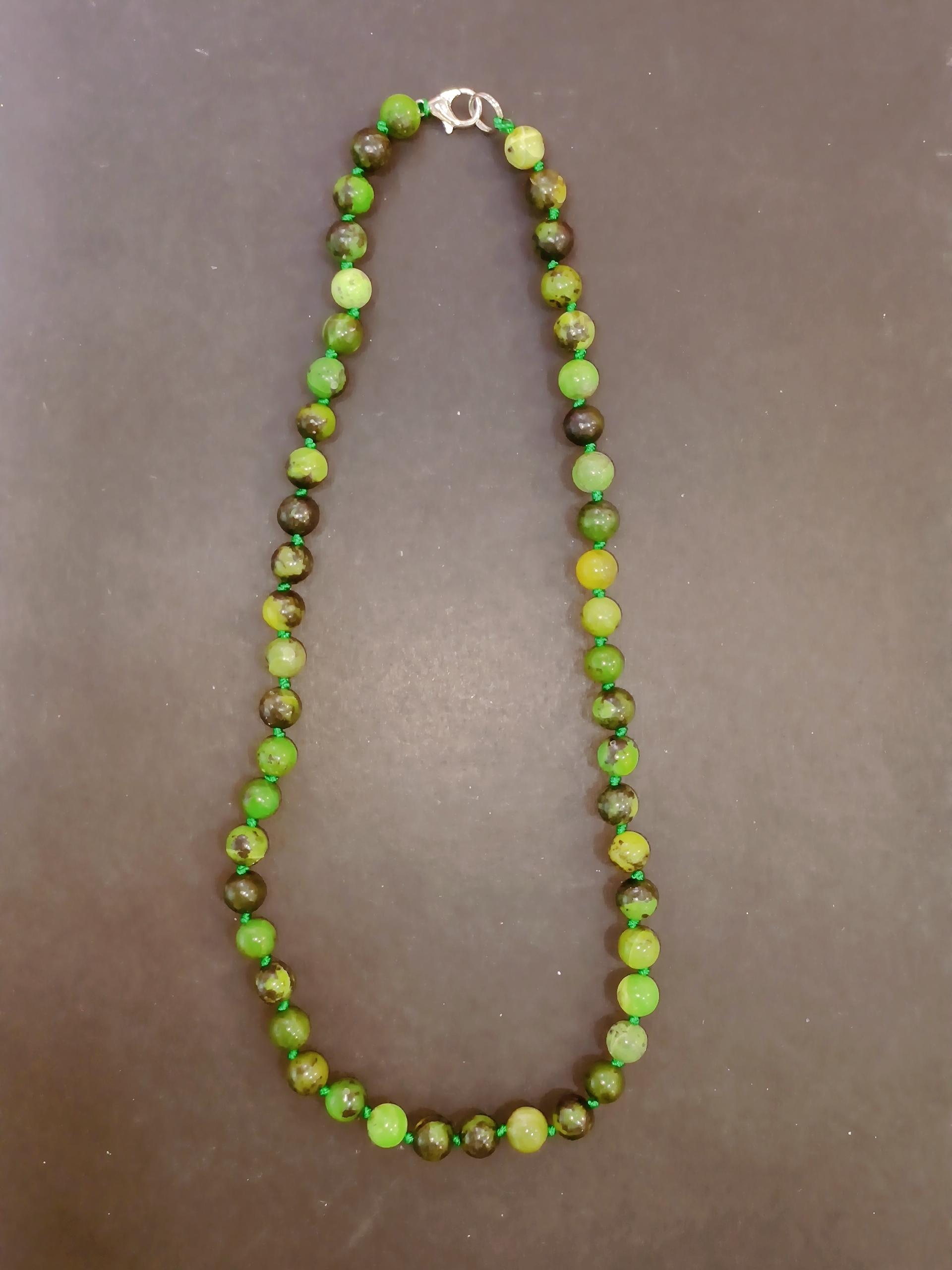 Collares Complementos Green DIAMOND COLLIER JADE NEPHRITE #c Efashion Paris