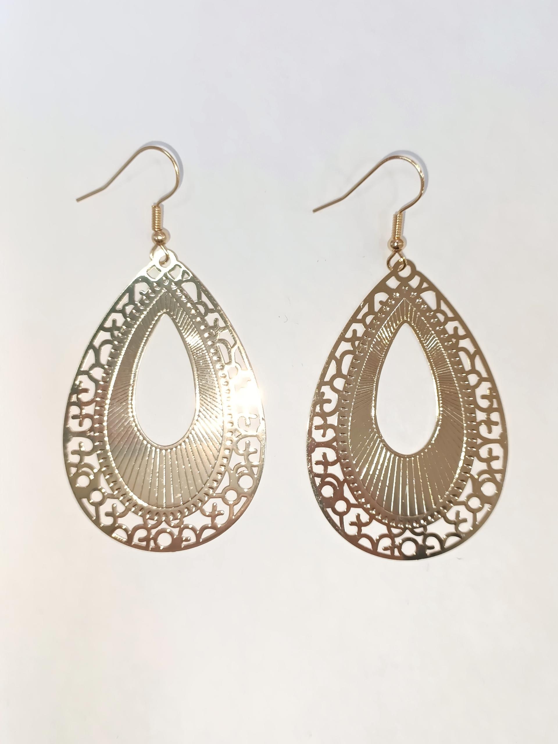 Boucles d'oreilles Accessoires Doré DIAMOND BO GOUTTE LISSAGE #c Efashion Paris