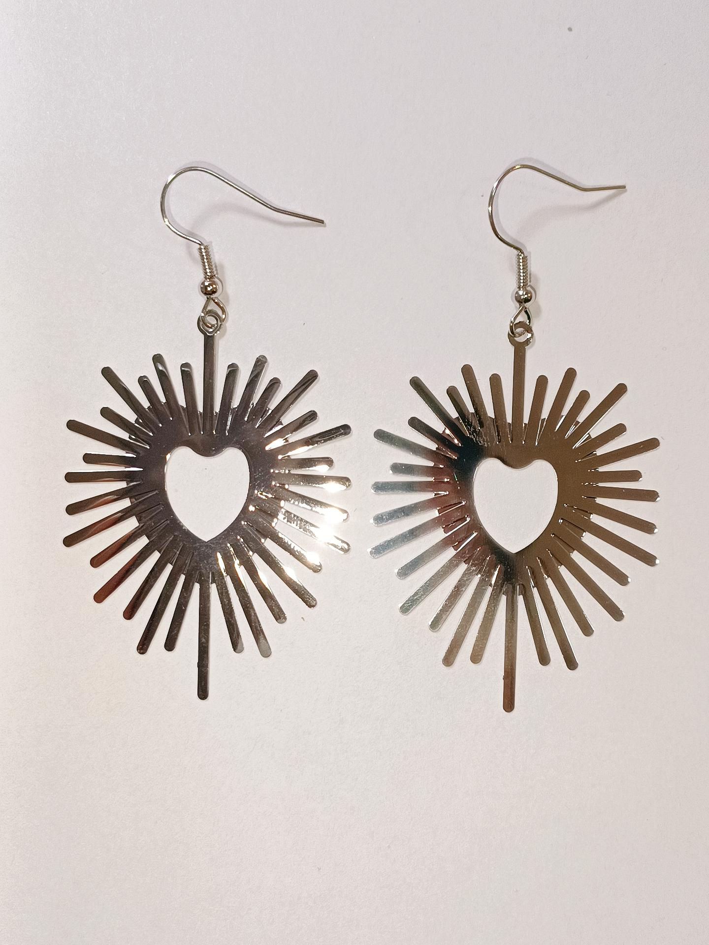 Boucles d'oreilles Accessoires Doré DIAMOND BO COEUR ECLAT #c Efashion Paris