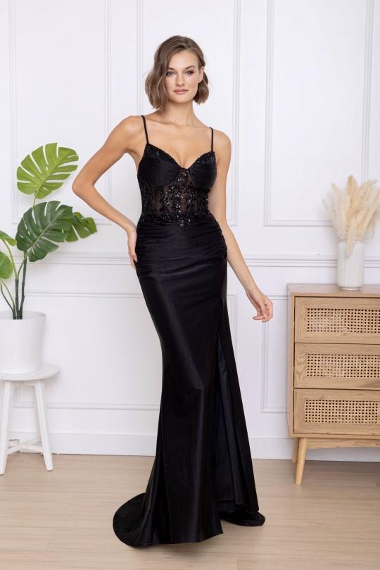 Evening dresses Women Black SOKY & SOKA 16621 Efashion Paris