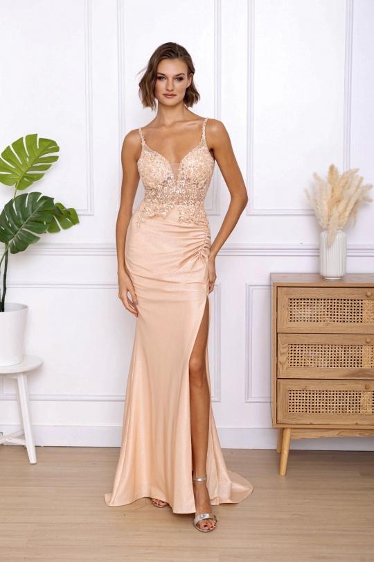 Evening dresses Women Gold SOKY & SOKA 16621-1 Efashion Paris