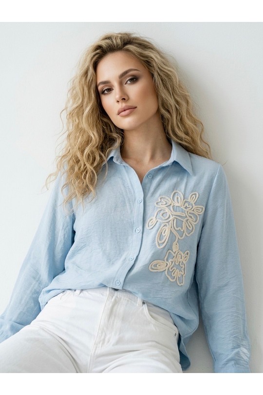 Chemises Femme Bleu SOKY & SOKA 7012 Efashion Paris