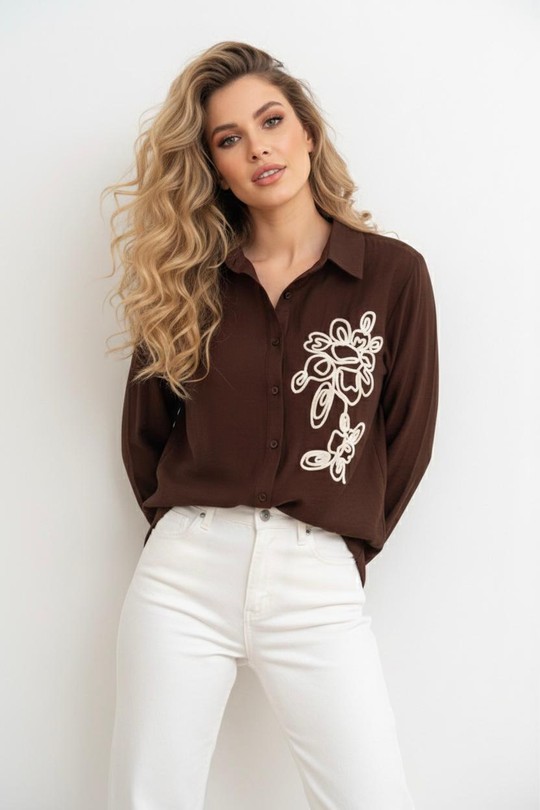 Chemises Femme Bleu SOKY & SOKA 7012 Efashion Paris