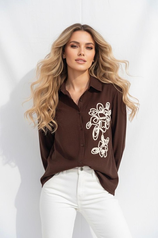 Chemises Femme Bleu SOKY & SOKA 7012 Efashion Paris