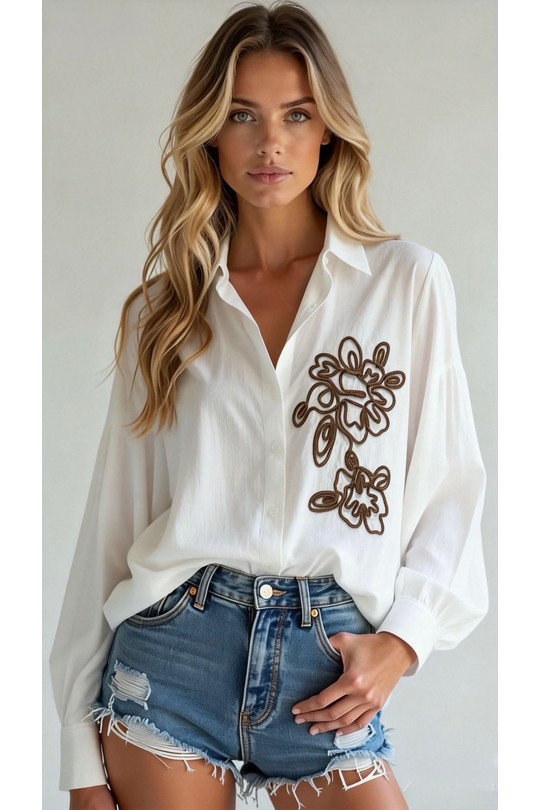 Chemises Femme Bleu SOKY & SOKA 7012 Efashion Paris