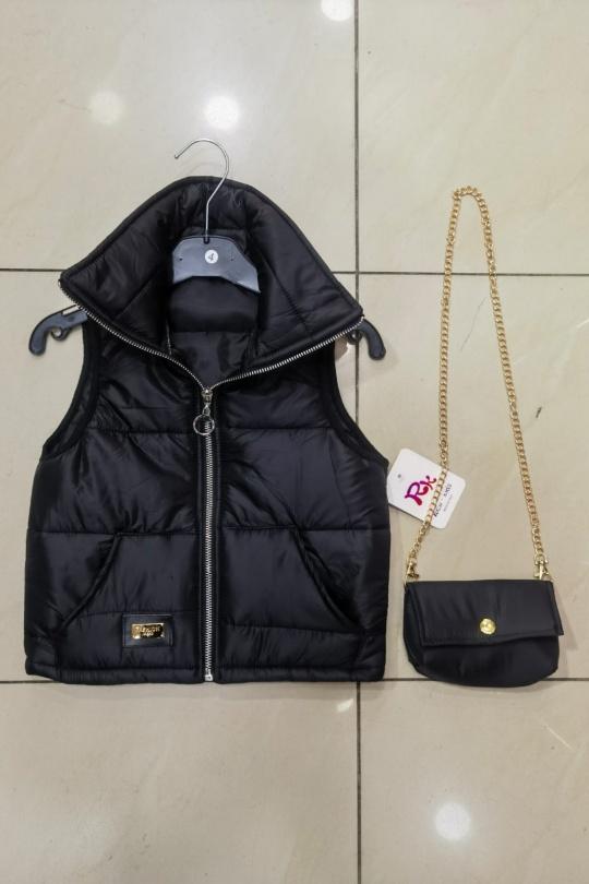 Ropa de abrigo Niño y bébé  Black MINI POMME GILET-2456 Efashion Paris