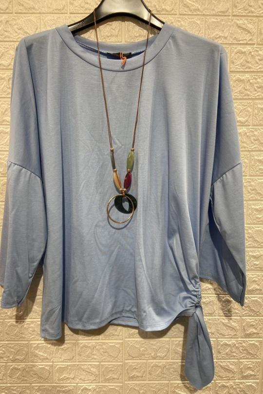 Top Donna Sky blue MINI POMME ZC05 Efashion Paris