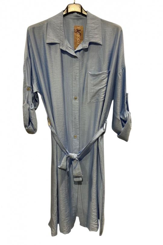 Robes mi-longues Femme Bleu ciel ZC MODE ZC06 Efashion Paris