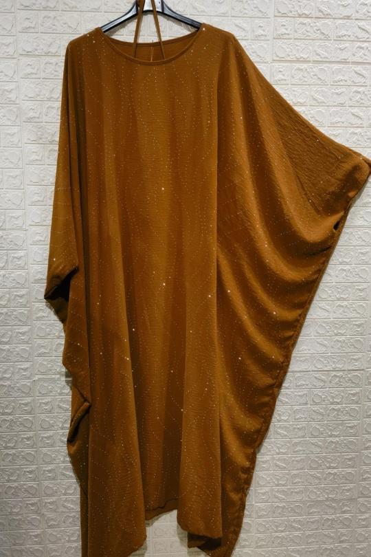 Abaya Femme Marron ZC MODE ABAYA-ZC2601 Efashion Paris