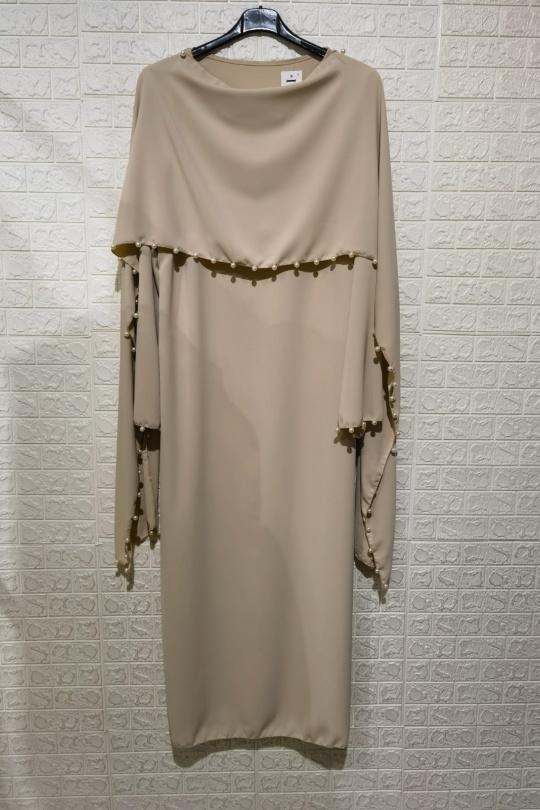 Abaya Femme Taupe ZC MODE ABAYA-ZC2603 Efashion Paris