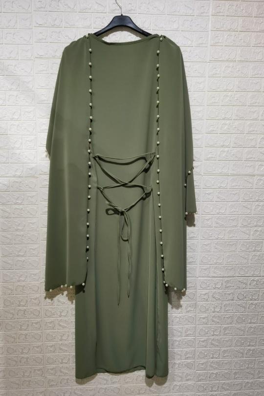 Abaya Femme Taupe ZC MODE ABAYA-ZC2603 Efashion Paris