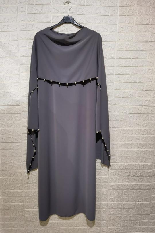 Abaya Femme Taupe ZC MODE ABAYA-ZC2603 Efashion Paris