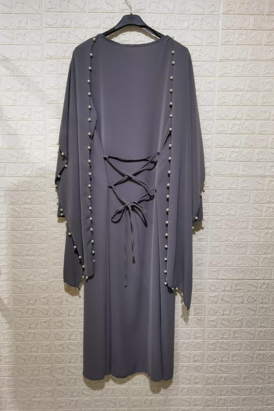 Abaya Femme Taupe ZC MODE ABAYA-ZC2603 Efashion Paris