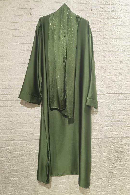 Abaya Femme Taupe ZC MODE ABAYA-2612 Efashion Paris