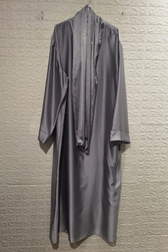 Abaya Femme Taupe ZC MODE ABAYA-2612 Efashion Paris