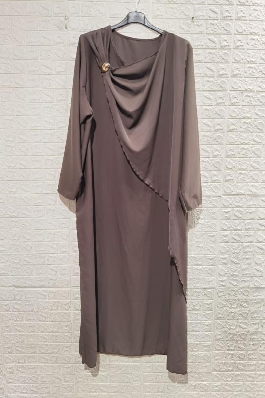 Abaya Femme Bordeaux ZC MODE ZCA03 Efashion Paris