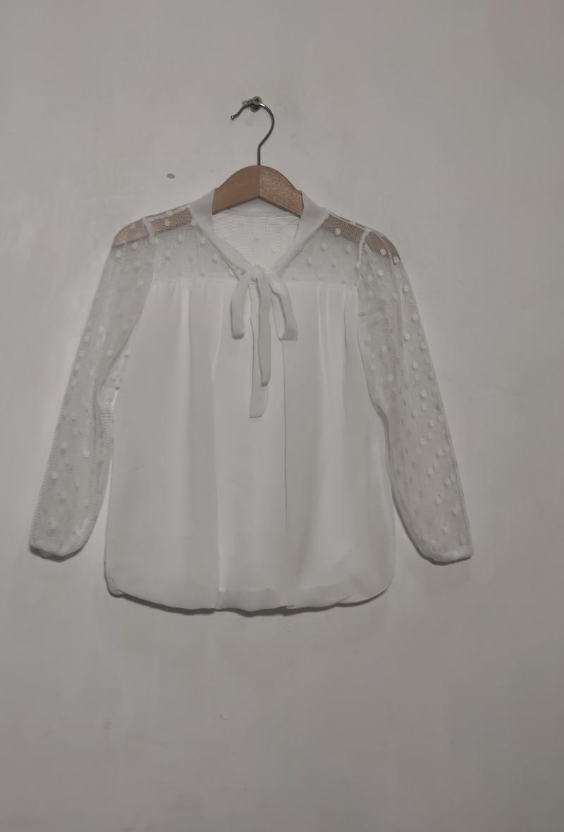 Camisetas Niño y bébé  White MINI POMME TOP-DEN-2207 #c Efashion Paris