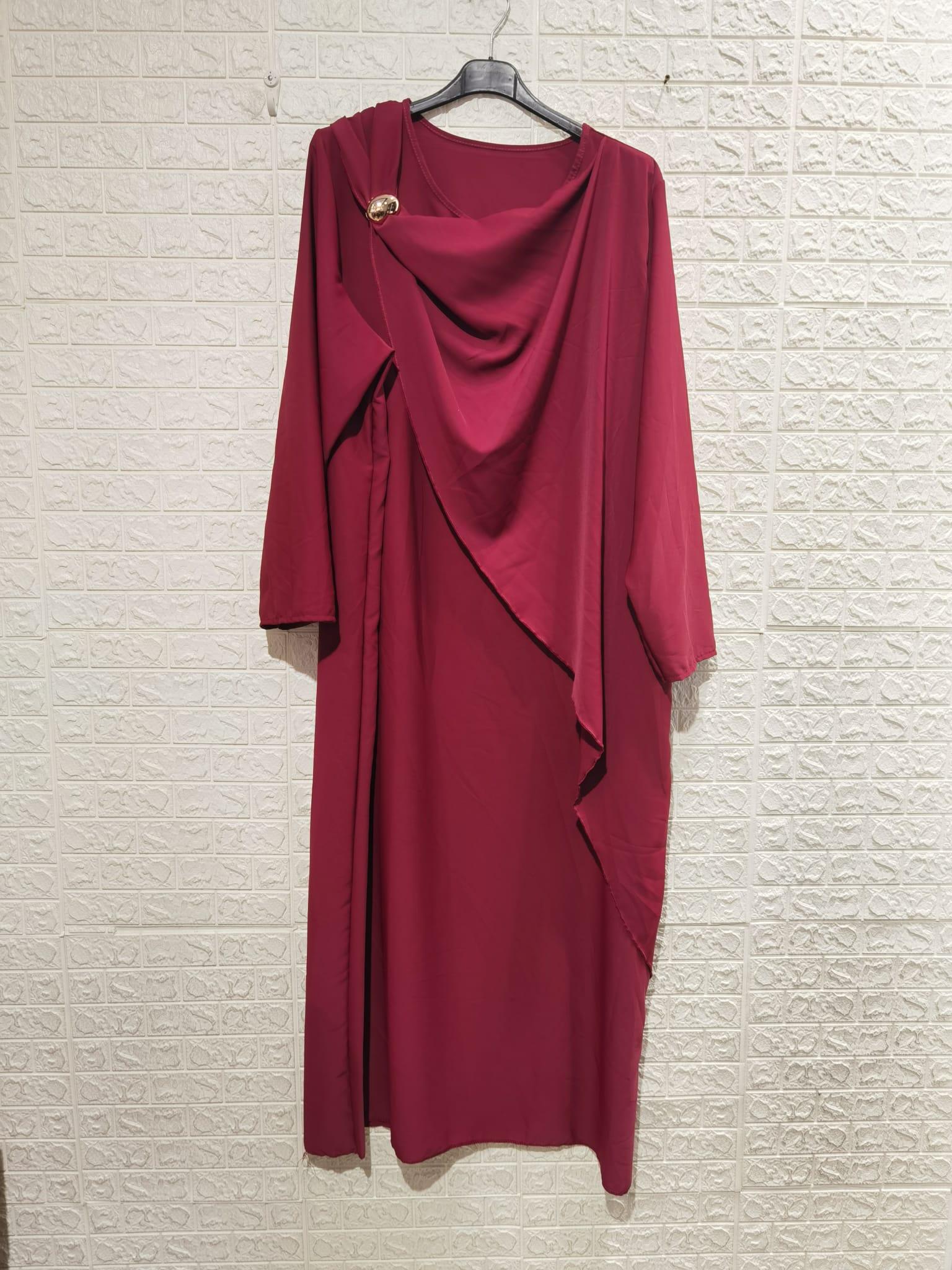 Abaya Femme Bordeaux ZC MODE ZCA03 #c Efashion Paris