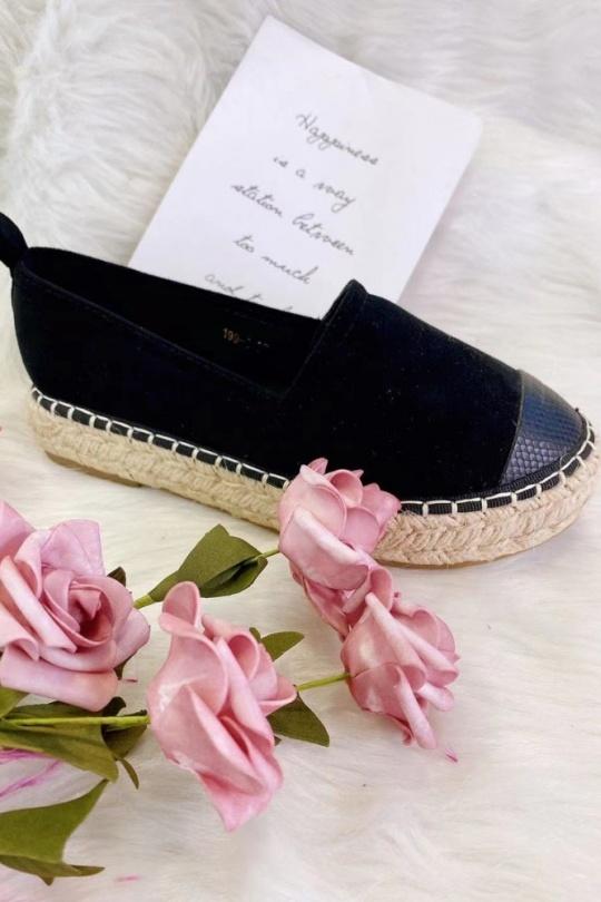 Alpargatas Zapatos Black VIVI RICH 199-9 Efashion Paris