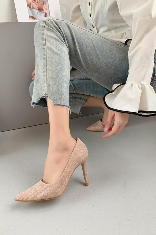 Tacones Zapatos Champagne VIVI RICH 66-1 Efashion Paris