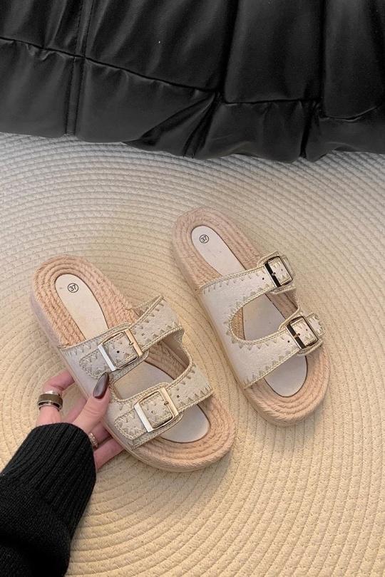 Sandals Shoes Khaki VIVI RICH 98-269 Efashion Paris