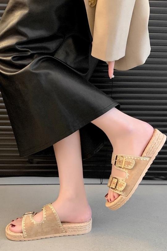 Sandals Shoes Khaki VIVI RICH 98-269 Efashion Paris